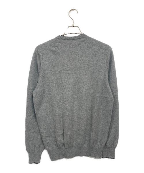 BRUNELLO CUCINELLI（ブルネロクチネリ）BRUNELLO CUCINELLI (ブルネロクチネリ) カシミヤVネックニット グレー サイズ:52の古着・服飾アイテム