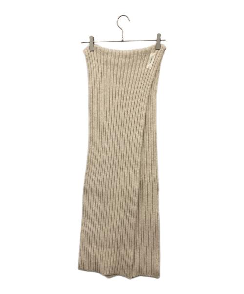 TODAYFUL（トゥデイフル）TODAYFUL (トゥデイフル) リブニットマフラー ベージュの古着・服飾アイテム