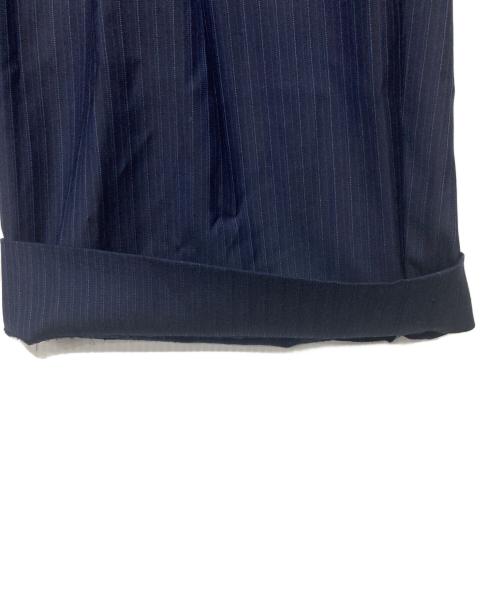 edifice la boucle（エディフィス ラ ブークル）edifice la boucle (エディフィス ラ ブークル) LORO PIANA (ロロピアーナ) タックワイドスラックス ネイビー サイズ:２の古着・服飾アイテム