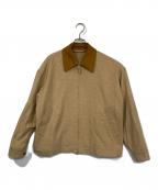 EDIFICEエディフィス）の古着「E.WOOL SILK NEP ブルゾン」｜ベージュ