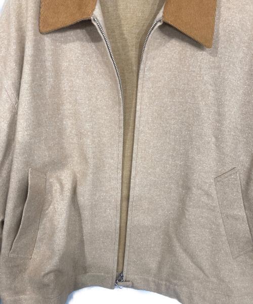 EDIFICE（エディフィス）EDIFICE (エディフィス) E.WOOL SILK NEP ブルゾン ベージュ サイズ:46の古着・服飾アイテム