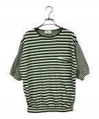 HERILLヘリル）の古着「Suvincotton Highgauge Border-T」｜グリーン×ホワイト