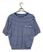 HERILLヘリル）の古着「Suvincotton Highgauge Border-T」｜ブルー×ホワイト