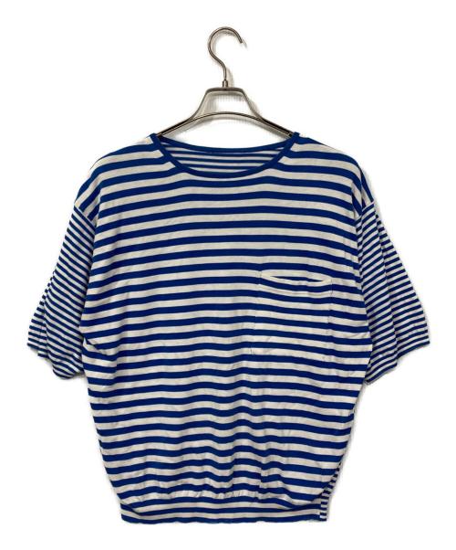 HERILL（ヘリル）HERILL (ヘリル) Suvincotton Highgauge Border-T ブルー×ホワイト サイズ:表記なしの古着・服飾アイテム