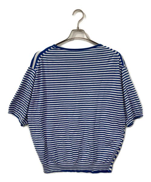 HERILL（ヘリル）HERILL (ヘリル) Suvincotton Highgauge Border-T ブルー×ホワイト サイズ:表記なしの古着・服飾アイテム