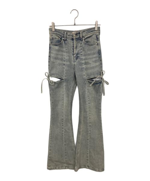 Resexxy（リゼクシー）Resexxy (リゼクシー) カットアウトリボンデニムパンツ インディゴ サイズ:Mの古着・服飾アイテム