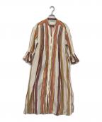 ne quittez pasヌキテパ）の古着「ストライプワンピース」｜ホワイト×レッド