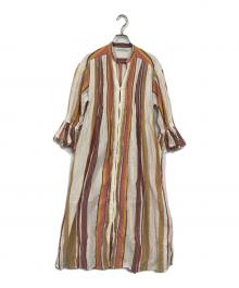 ne quittez pas（ヌキテパ）の古着「ストライプワンピース」｜ホワイト×レッド