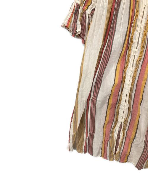 ne quittez pas（ヌキテパ）ne quittez pas (ヌキテパ) ストライプワンピース ホワイト×レッド サイズ:表記無しの古着・服飾アイテム