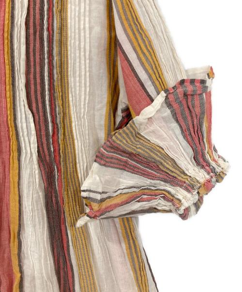 ne quittez pas（ヌキテパ）ne quittez pas (ヌキテパ) ストライプワンピース ホワイト×レッド サイズ:表記無しの古着・服飾アイテム