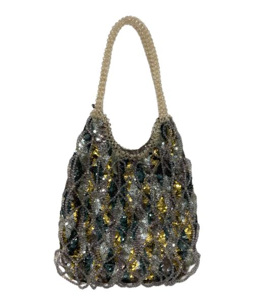 ANTEPRIMA（アンテプリマ）ANTEPRIMA (アンテプリマ) ワイヤービーズハンドバッグ ブルーの古着・服飾アイテム