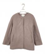 BEAUTY&YOUTHビューティーアンドユース）の古着「ビーバーノーカラーショートコート」｜ブラウン