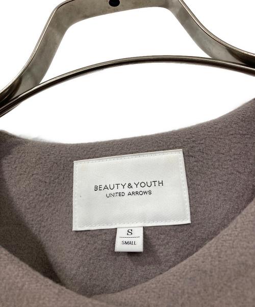 BEAUTY&YOUTH（ビューティーアンドユース）BEAUTY&YOUTH (ビューティーアンドユース) ビーバーノーカラーショートコート ブラウン サイズ:Sの古着・服飾アイテム