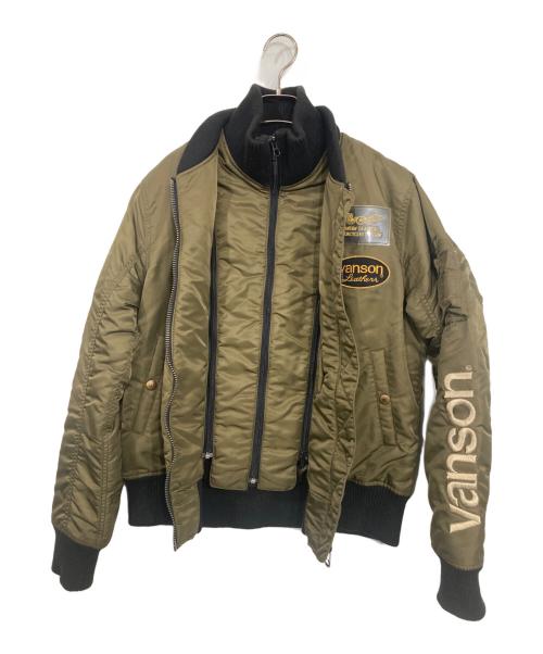 VANSON（バンソン）VANSON (バンソン) 着脱式ネックウォーマーバイクウェア カーキ サイズ:Lの古着・服飾アイテム