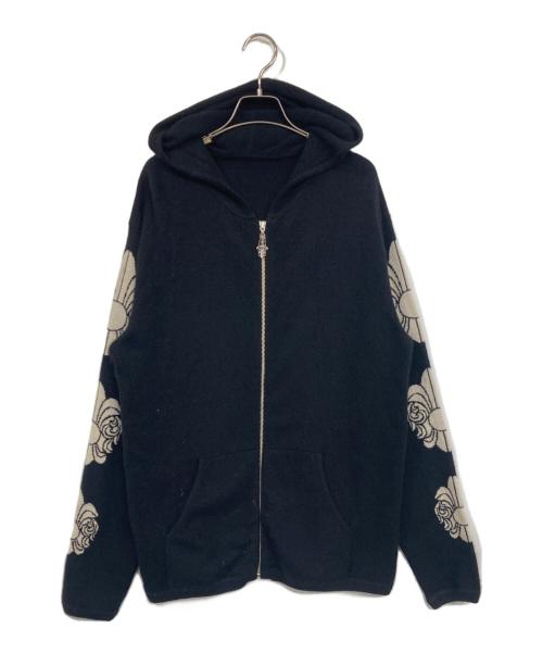 Amal Guessous（アマルゲソウス）Amal Guessous (アマルゲソウス) カシミヤニットジップパーカー ブラック サイズ:MEDの古着・服飾アイテム