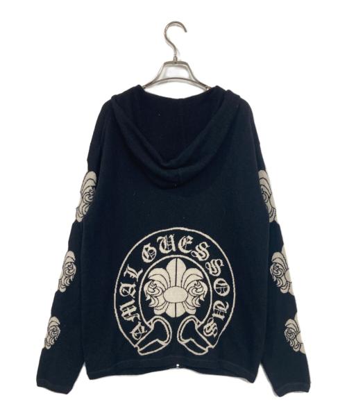 Amal Guessous（アマルゲソウス）Amal Guessous (アマルゲソウス) カシミヤニットジップパーカー ブラック サイズ:MEDの古着・服飾アイテム