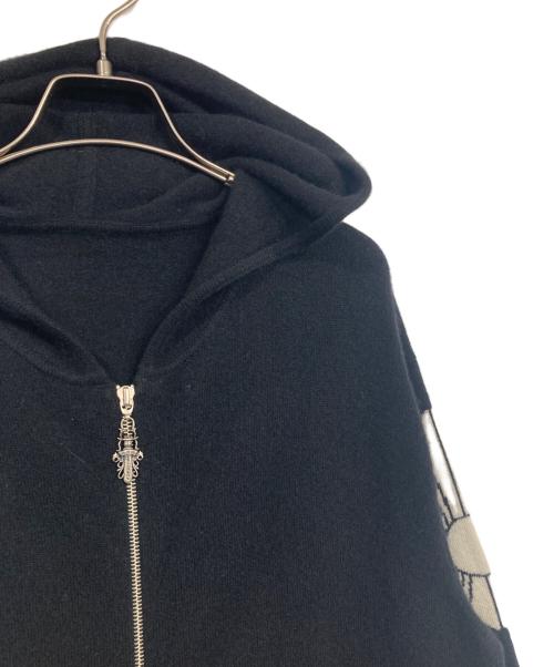 Amal Guessous（アマルゲソウス）Amal Guessous (アマルゲソウス) カシミヤニットジップパーカー ブラック サイズ:MEDの古着・服飾アイテム