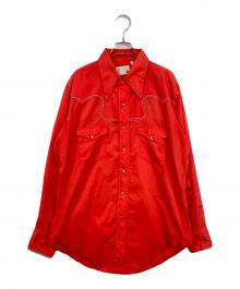 Wrangler（ラングラー）の古着「襟芯ウエスタンシャツ」｜レッド
