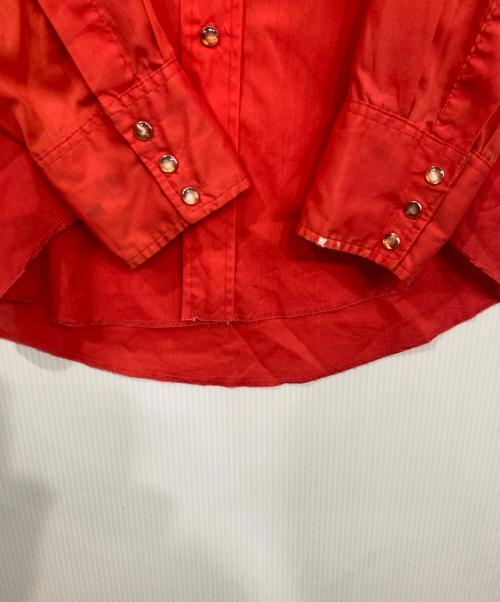 Wrangler（ラングラー）Wrangler (ラングラー) 襟芯ウエスタンシャツ レッド サイズ:不明の古着・服飾アイテム