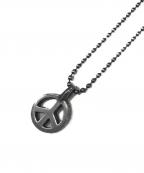 BILL WALL LEATHERビルウォールレザー）の古着「ピースマークネックレス」｜シルバー