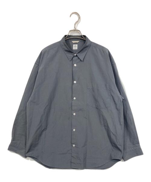EDIFICE（エディフィス）EDIFICE (エディフィス) THOMAS MASON (トーマスメイソン) オーバーサイズ レギュラーカラーシャツ グレー サイズ:Mの古着・服飾アイテム