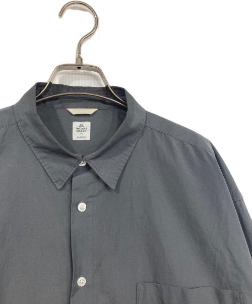 EDIFICE（エディフィス）EDIFICE (エディフィス) THOMAS MASON (トーマスメイソン) オーバーサイズ レギュラーカラーシャツ グレー サイズ:Mの古着・服飾アイテム