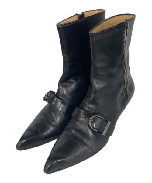 CHANEL（シャネル）CHANEL (シャネル) サイドジップショートブーツ ブラック サイズ:36の古着・服飾アイテム