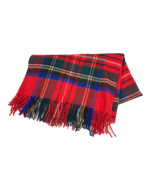 JOHNSTONS OF ELGIN（ジョンストンズオブエルガン）JOHNSTONS OF ELGIN (ジョンストンズオブエルガン) カシミヤマフラー レッドの古着・服飾アイテム