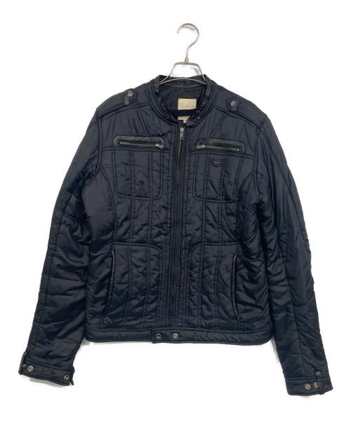 DIESEL（ディーゼル）DIESEL (ディーゼル) ナイロン中綿ジャケット ブラック サイズ:Lの古着・服飾アイテム