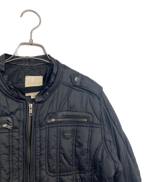 DIESEL（ディーゼル）DIESEL (ディーゼル) ナイロン中綿ジャケット ブラック サイズ:Lの古着・服飾アイテム