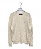 POLO RALPH LAURENポロ・ラルフローレン）の古着「カシミヤブレンドケーブルニット」｜ホワイト