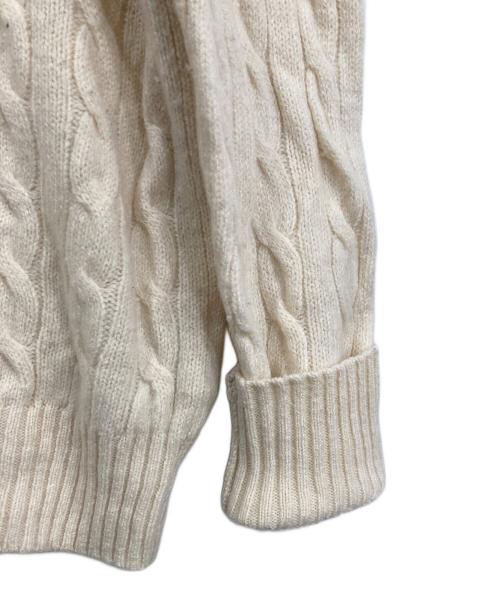 POLO RALPH LAUREN（ポロ・ラルフローレン）POLO RALPH LAUREN (ポロ・ラルフローレン) カシミヤブレンドケーブルニット ホワイト サイズ:Mの古着・服飾アイテム