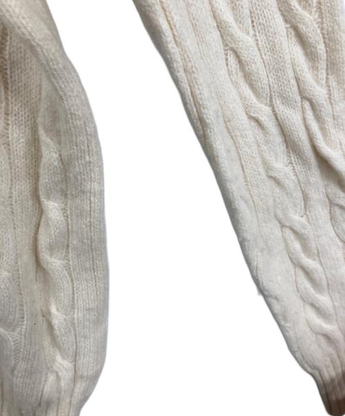 POLO RALPH LAUREN（ポロ・ラルフローレン）POLO RALPH LAUREN (ポロ・ラルフローレン) カシミヤブレンドケーブルニット ホワイト サイズ:Mの古着・服飾アイテム