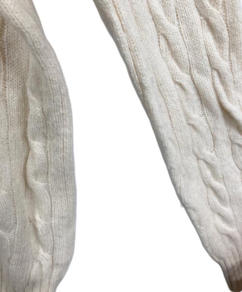 POLO RALPH LAUREN（ポロ・ラルフローレン）POLO RALPH LAUREN (ポロ・ラルフローレン) カシミヤブレンドケーブルニット ホワイト サイズ:Mの古着・服飾アイテム