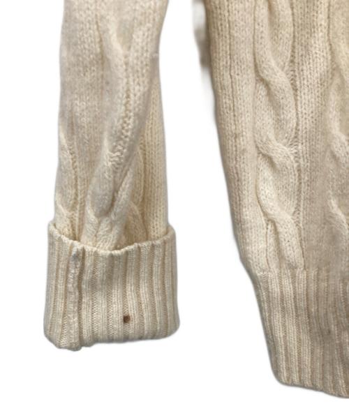 POLO RALPH LAUREN（ポロ・ラルフローレン）POLO RALPH LAUREN (ポロ・ラルフローレン) カシミヤブレンドケーブルニット ホワイト サイズ:Mの古着・服飾アイテム