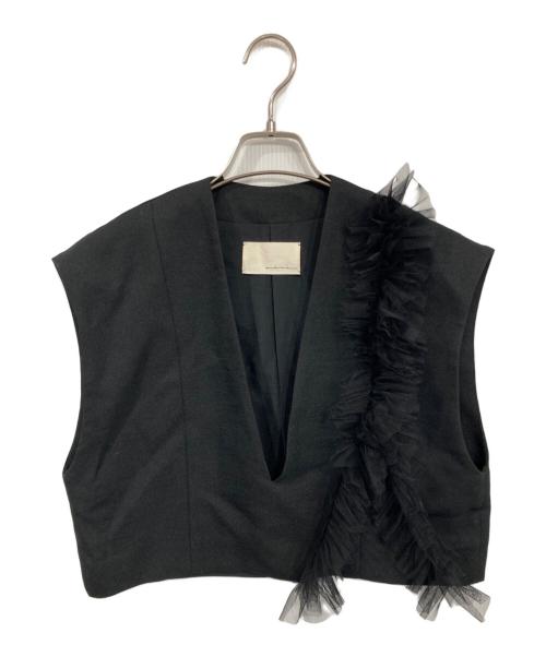 aere（アエレ）aere (アエレ) 2way tulle vest ブラック サイズ:36の古着・服飾アイテム