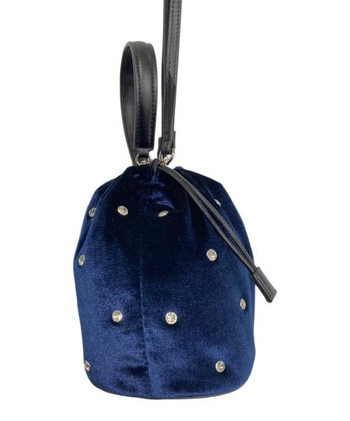 UNITED ARROWS（ユナイテッドアローズ）UNITED ARROWS (ユナイテッドアローズ) ミックスビジュー ショルダーバッグ ネイビーの古着・服飾アイテム