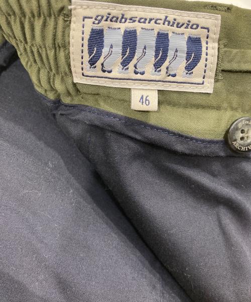 giab's ARCHIVIO（ジャブス アルキヴィオ）giab's ARCHIVIO (ジャブス アルキヴィオ) イージースラックス カーキ サイズ:46の古着・服飾アイテム