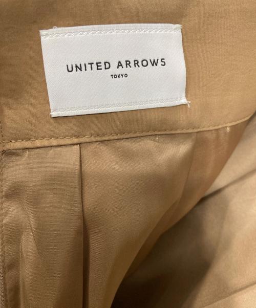 UNITED ARROWS（ユナイテッドアローズ）UNITED ARROWS (ユナイテッドアローズ) サテン ウエスト ロングスカート ブラウン サイズ:38 未使用品の古着・服飾アイテム
