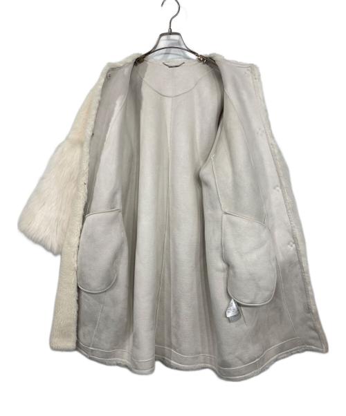 CELFORD（セルフォード）CELFORD (セルフォード) ノーカラーボアコート ホワイト サイズ:36の古着・服飾アイテム