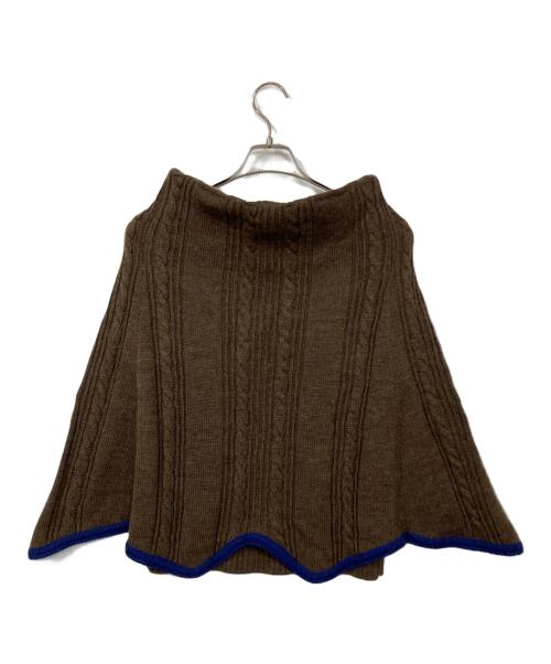 tricot COMME des GARCONS（トリココムデギャルソン）tricot COMME des GARCONS (トリココムデギャルソン) ケープポンチョニット ブラウン サイズ:記載無しの古着・服飾アイテム