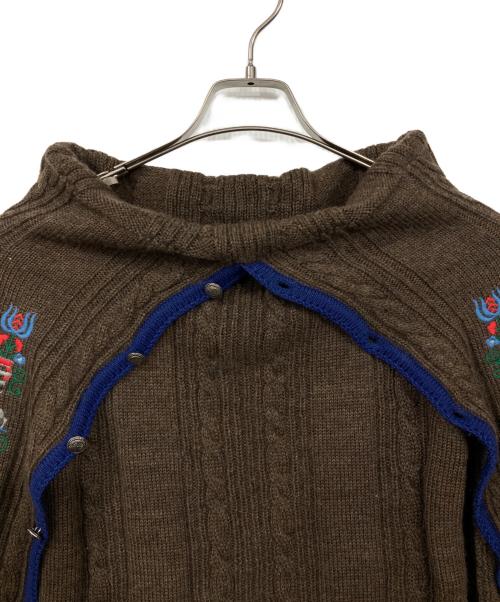 tricot COMME des GARCONS（トリココムデギャルソン）tricot COMME des GARCONS (トリココムデギャルソン) ケープポンチョニット ブラウン サイズ:記載無しの古着・服飾アイテム