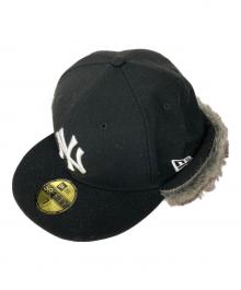 New Era（ニューエラ）の古着「ファー付キャップ」｜ブラック