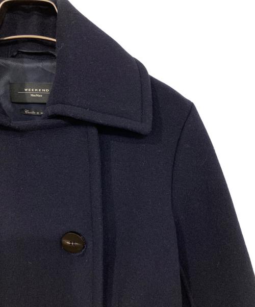 WEEKEND Max Mara（ウィークエンド マックスマーラ）Weekend Max Mara (ウィークエンド マックスマーラ) ダブルハーフコート ネイビー サイズ:Mの古着・服飾アイテム