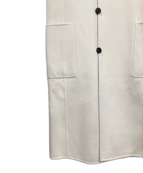 GALERIE VIE（ギャルリーヴィー）GALERIE VIE (ギャルリーヴィー) ウールダブルフェイス カラーレスジレ アイボリー×グレー サイズ:Fの古着・服飾アイテム