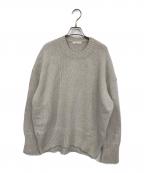 GALERIE VIEギャルリーヴィー）の古着「ファインウール クルーネックプルオーバー」｜ベージュ