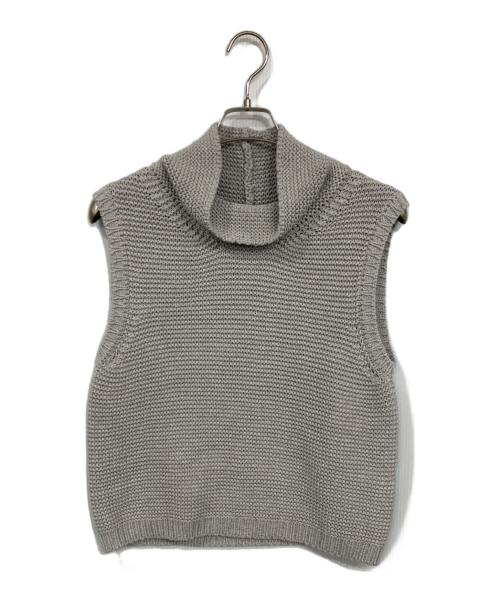 GALERIE VIE（ギャルリーヴィー）GALERIE VIE (ギャルリーヴィー) コットンスピンテープ オフネックベスト グレー サイズ:Fの古着・服飾アイテム