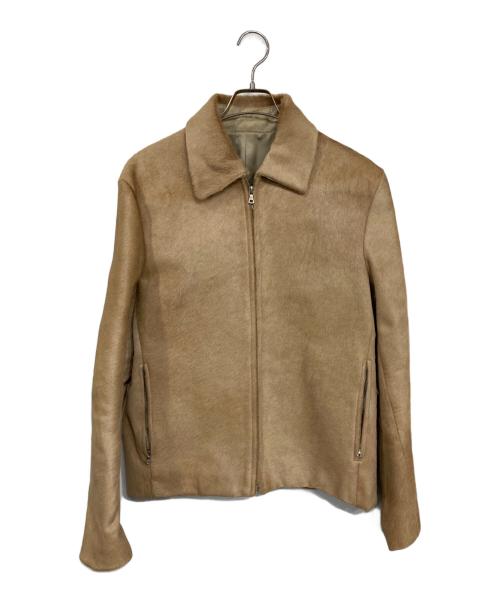 RYUICHIRO SHIMAZAKI homme（リュウイチロウシマザキ オム）RYUICHIRO SHIMAZAKI homme (リュウイチロウシマザキ オム) ハラコジャケット ベージュ サイズ:表記無しの古着・服飾アイテム