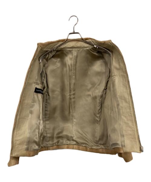 RYUICHIRO SHIMAZAKI homme（リュウイチロウシマザキ オム）RYUICHIRO SHIMAZAKI homme (リュウイチロウシマザキ オム) ハラコジャケット ベージュ サイズ:表記無しの古着・服飾アイテム