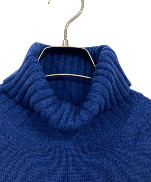 TOMORROW LAND（トゥモローランド）TOMORROW LAND (トゥモローランド) エクストラファインメリノウール タートルネックニット ブルー サイズ:Sの古着・服飾アイテム